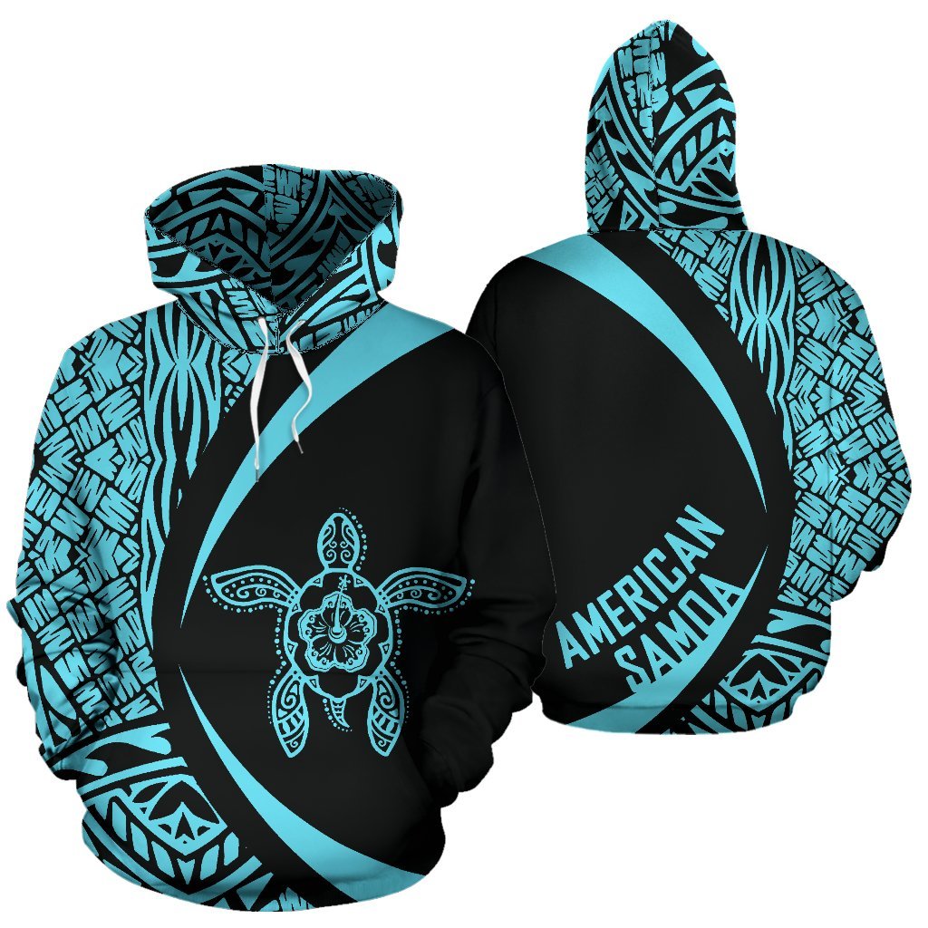 American Samoa Turtle Polynesian Hoodie Circle Style 06 Unisex Art - Polynesian Pride