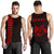 Hawaii Kakau Polynesian Anchor Map Men's Tank Top - Red Red - Polynesian Pride