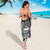American Samoa Sarong White - Turtle Plumeria Banana Leaf - Polynesian Pride