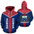 Samoa Zipper Hoodie Samoa Coat of Arms Polynesian Tattoo Unisex Blue - Polynesian Pride