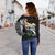 Pohnpei Women's Off Shoulder Sweater - Pohnpei Seal Polynesian Patterns Plumeria (Black) - Polynesian Pride