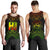 Hawaii Map Polynesian Men's Tank Top - Reggae Color Version Black - Polynesian Pride
