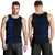 Hawaii Kakau Polynesian Three Turtles Map Men's Tank Top - Blue Blue - Polynesian Pride