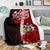 Solomon Islands Polynesian Premium Blanket - Coat Of Arm With Hibiscus - Polynesian Pride