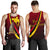 Papua New Guinea Men Tank Top - Sailing Style RED - Polynesian Pride