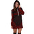 Guam Women's Hoodie Dress - Polynesian Red Chief - Polynesian Pride