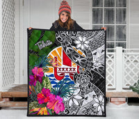 Tahiti Premium Quilt - Turtle Plumeria Banana Leaf - Polynesian Pride