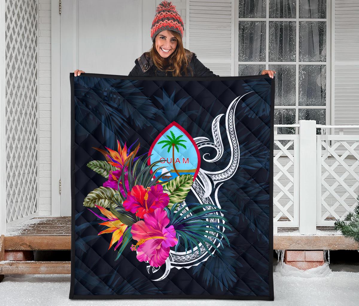 Guam Polynesian Premium Quilt - Tropical Flower - Polynesian Pride