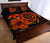 Hawaii Turtle Kanaka Map Hibiscus Poly Quilt Bed Set - Orange - Polynesian Pride