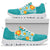 Hawaii Polynesian Hibiscus Sneakers - JVT Style - Cyan - Polynesian Pride