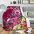 Samoa Custom Personalised Premium Blanket - Turtle Plumeria (Pink) - Polynesian Pride
