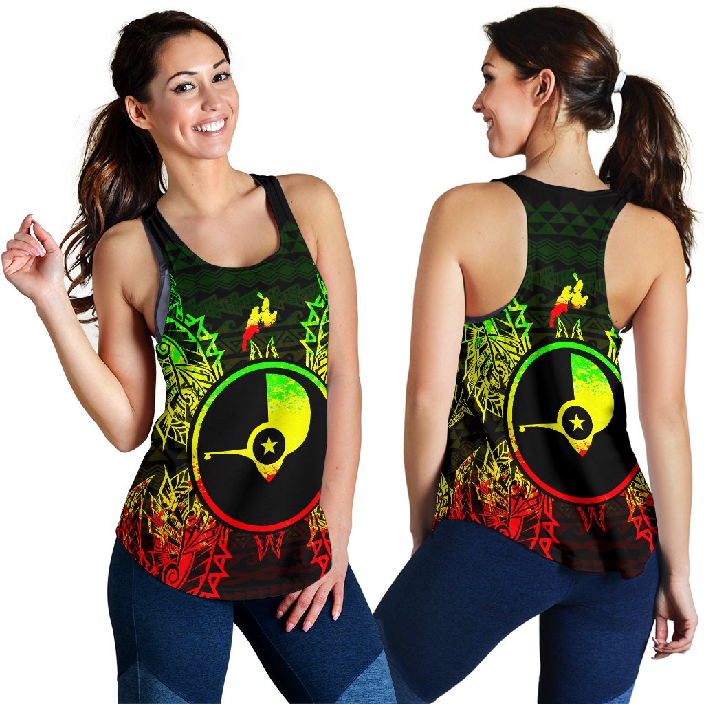 Yap Polynesian Women Tank Top Map Reggae - Polynesian Pride