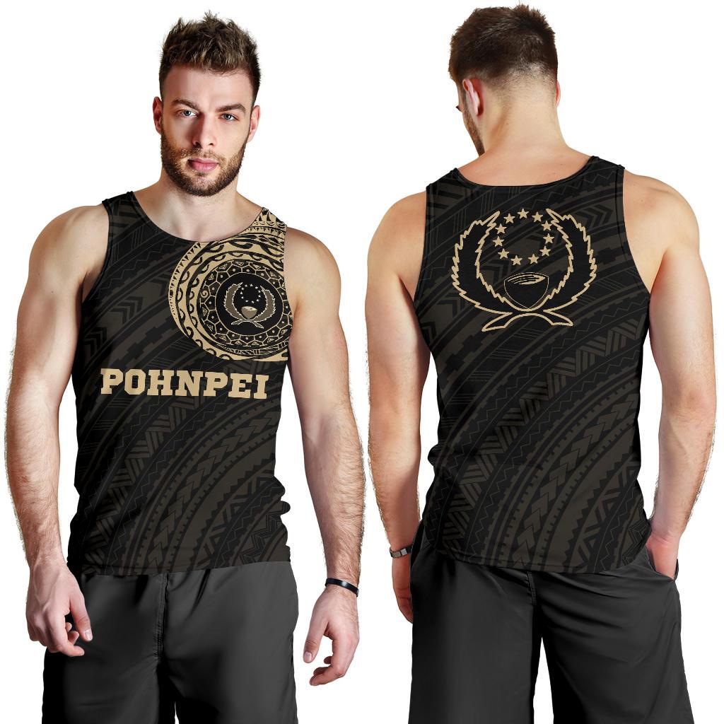 Pohnpei Micronesia Tattoo Tank Top A7 Black - Polynesian Pride