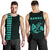 Hawaii Kakau Polynesian Anchor Men's Tank Top - Turquoise Turquoise - Polynesian Pride