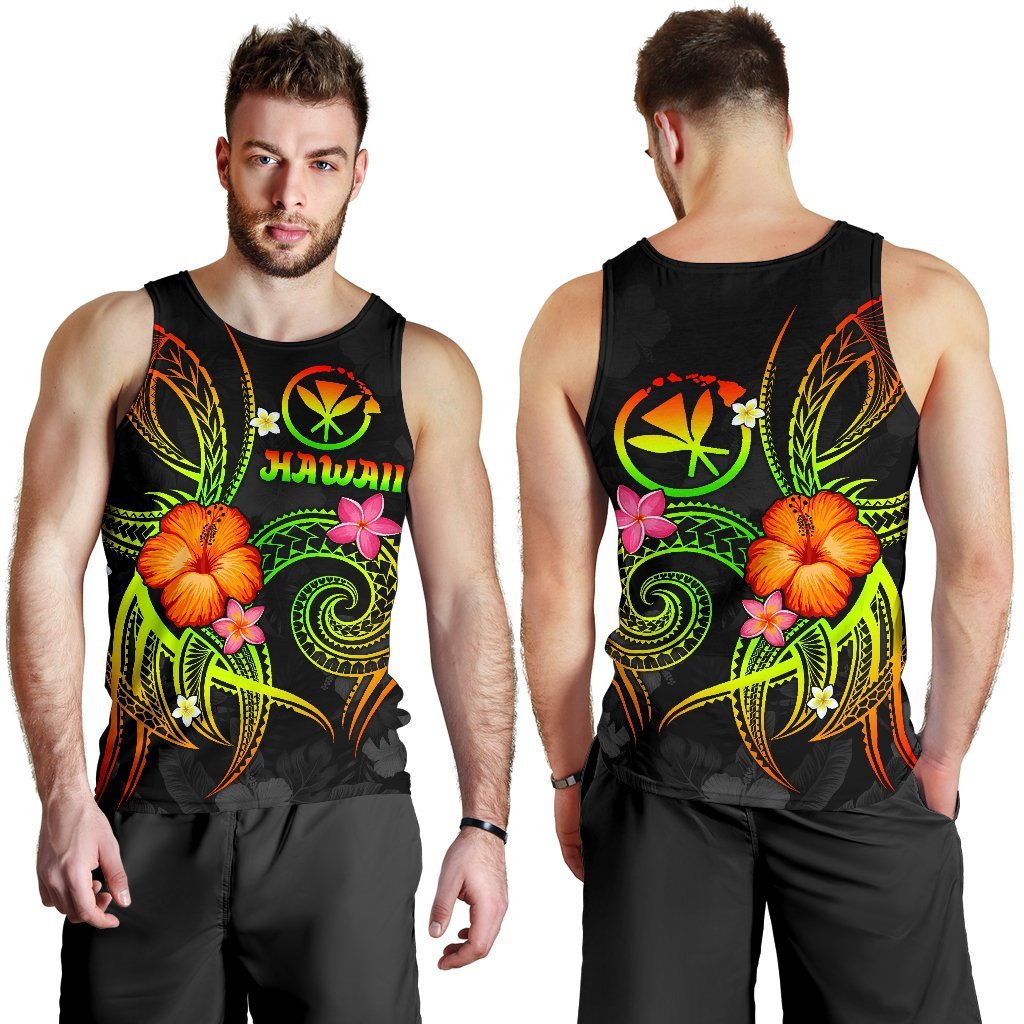 Polynesian Hawaii Men's Tank Top - Legend of Kanaka Maoli (Reggae) - Polynesian Pride