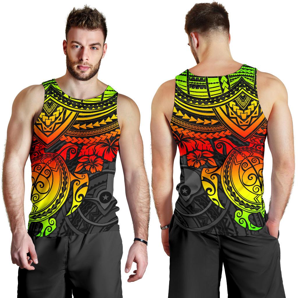 Yap Polynesian Tank Top (Men) - Reggae Turtle - Polynesian Pride