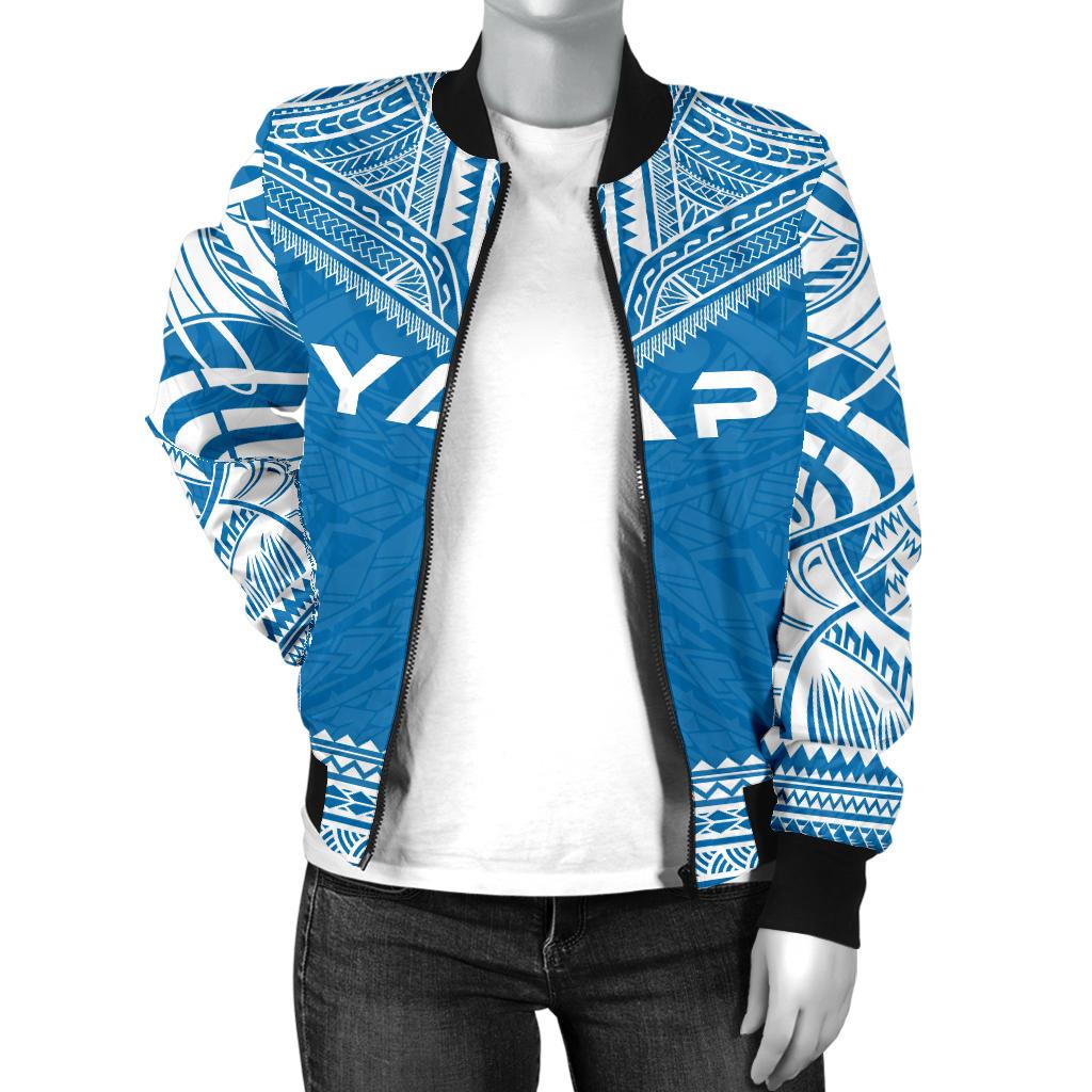 Yap Flag Polynesian Chief Women'S Bomber Jacket - Polynesian Pride
