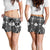 Guam Polynesian Women's Shorts - Guam White Seal with Polynesian Tattoo Ver 01 - Polynesian Pride