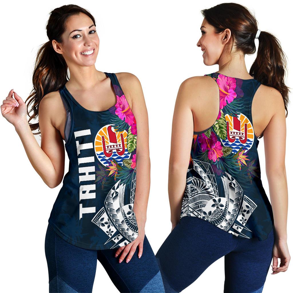 Tahiti Women's Racerback Tank - Tahiti Summer Vibes - Polynesian Pride