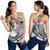 Polynesian Samoa Women's Racerback Tank - Summer Plumeria (White) - Polynesian Pride