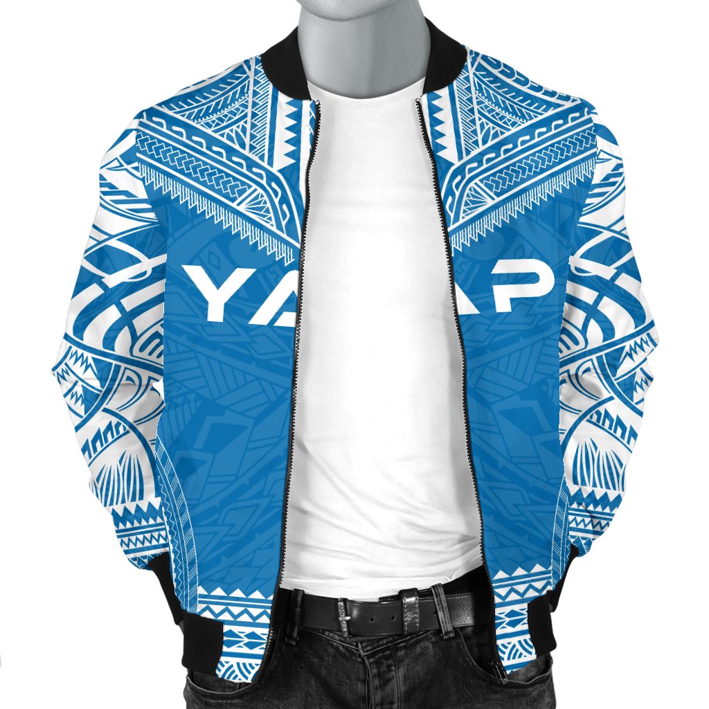 Yap Flag Polynesian Chief Men's Bomber Jacket - Polynesian Pride
