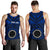 Cook Island Personalised Men's Tank Top - Seal With Polynesian Tattoo Style ( Blue) - Polynesian Pride
