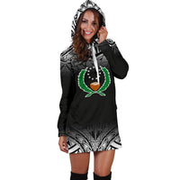 Pohnpei Women's Hoodie Dress - Black Fog Style - Polynesian Pride