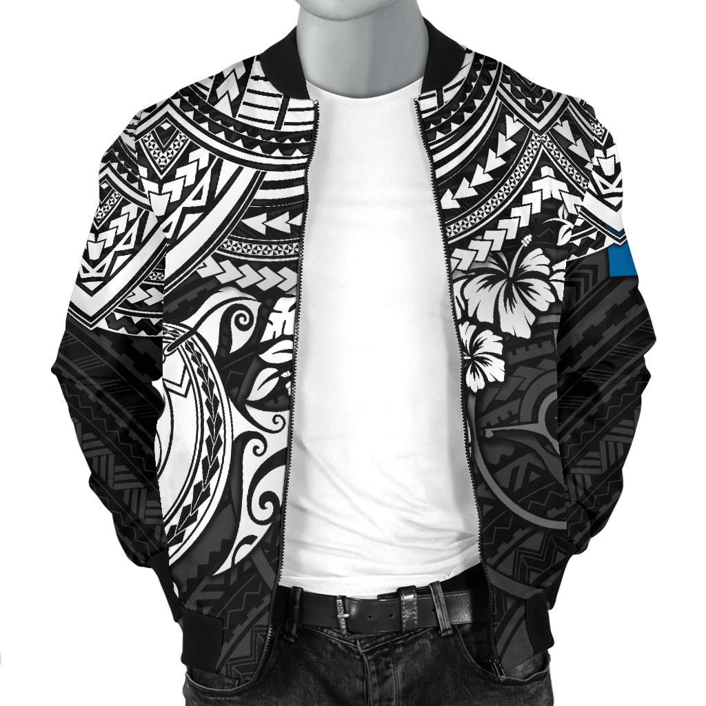 Yap Polynesian Bomber Jacket (Men) - White Turtle - Polynesian Pride