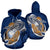Marshall Islands All Over Zip up Hoodie Shark Coat of Arms - Polynesian Pride