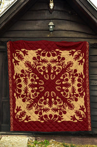 Hawaiian Quilt Vintage Premium Quilt - Polynesian Pride