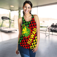 Kanaka Maoli Flag Women's Racerback Tank Hawaii Th5 - Polynesian Pride