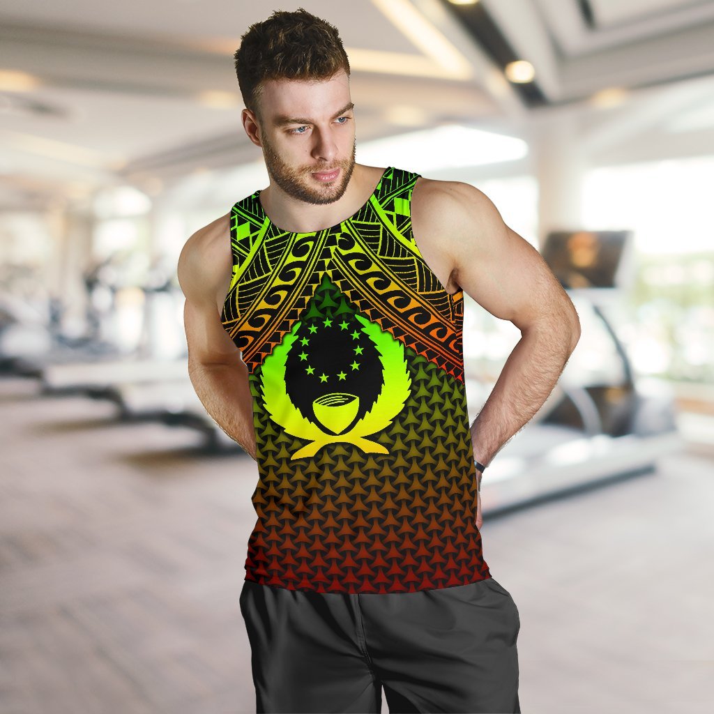 Polynesian Pohnpei Men's Tank Top - Reggae Vintage Polynesian Patterns Reggae - Polynesian Pride