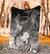 Yap Premium Blanket - Humpback Whale with Tropical Flowers (White) - Polynesian Pride