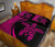 Hawaiian Polynesian Turtle Quilt Bed Set - Circle Style Pink - Polynesian Pride