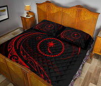 Chuuk Islands Quilt Bed Set - Red - Frida Style - Polynesian Pride
