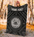 American Samoa Personalised Premium Blanket - Seal In Polynesian Tattoo Style ( Black) - Polynesian Pride