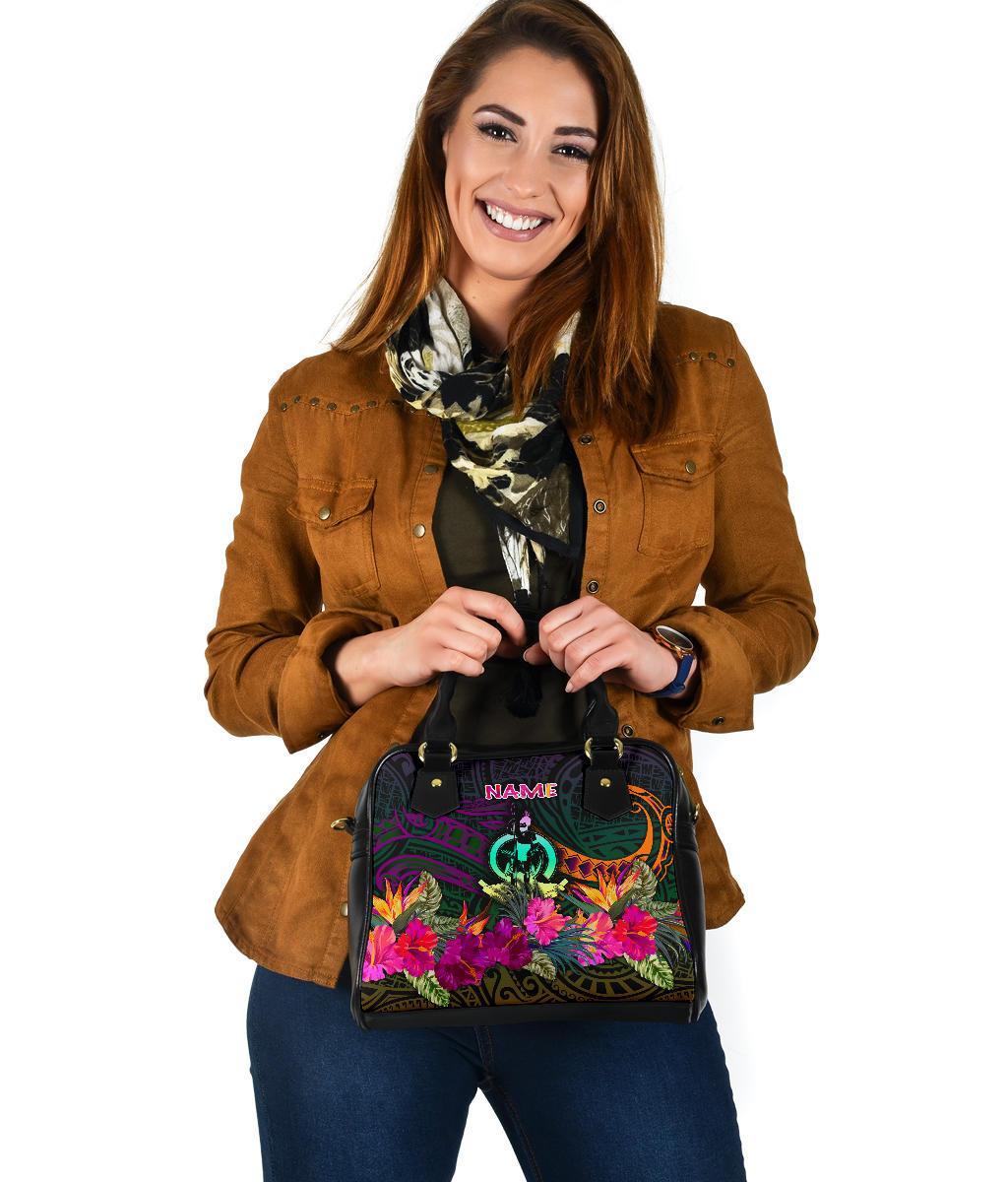 Vanuatu Personalised Shoulder Handbag - Summer Hibiscus - Polynesian Pride