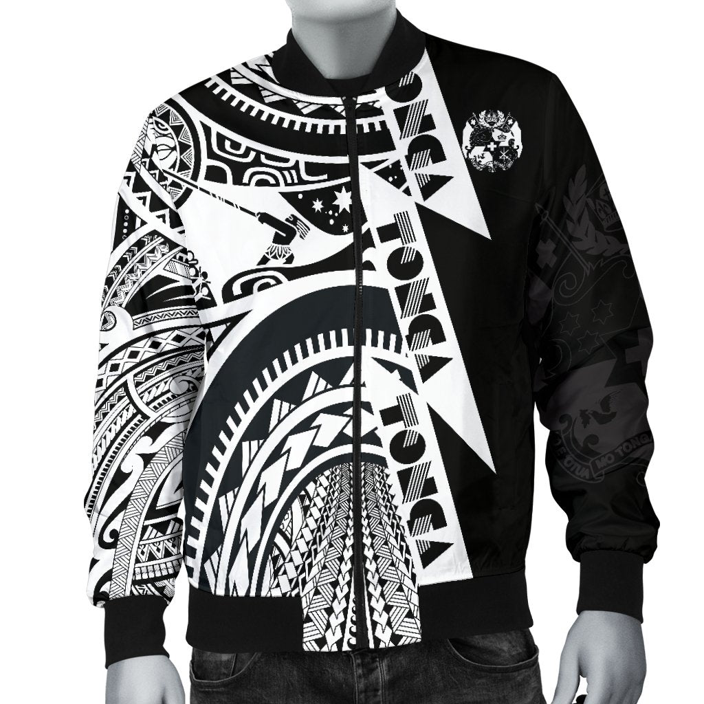 Polynesian Men's Bomber Jackets - Maui Moana Tattoo with Seal Tonga - Polynesian Pride