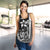 Polynesian Hawaii Women Racerback Tank White - Turtle with Hook - Polynesian Pride
