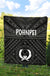 Pohnpei Premium Quilt - Pohnpei Seal With Polynesian Tattoo Style ( Black) - Polynesian Pride