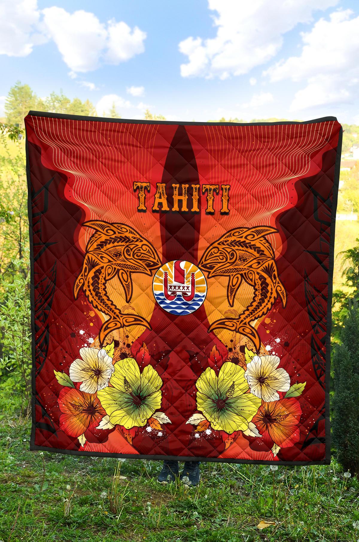 Tahiti Premium Quilt - Tribal Tuna Fish - Polynesian Pride