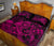 Hawaii Turtle Map Hibiscus Polynesian Pink Quilt Bed Set - Polynesian Pride