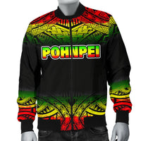 Pohnpei Men's Bomber Jacket - Fog Reggae Style - Polynesian Pride