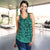 Polynesian Hawaiian Style Tribal Tattoo Turquoise Women's Racerback Tank Top - Polynesian Pride