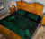 Hawaii Turtle Map Hibiscus Quilt Bed Set - Green - Polynesian Pride