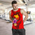 Papua New Guinea Polynesian Men's Tank Top - Floral With Seal Red - Polynesian Pride