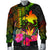 Papua New Guinea Polynesian Personalised Men's Bomber Jacket - Hibiscus and Banana Leaves - Polynesian Pride