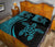 Hawaiian Polynesian Turtle Quilt Bed Set - Circle Style Blue - Polynesian Pride
