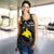 Papua New Guinea Women's Racerback Tank - Flag With Polynesian Patterns (Black) - Polynesian Pride