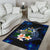 Solomon Islands Polynesian Area Rug - Turtle With Plumeria Flowers - Polynesian Pride